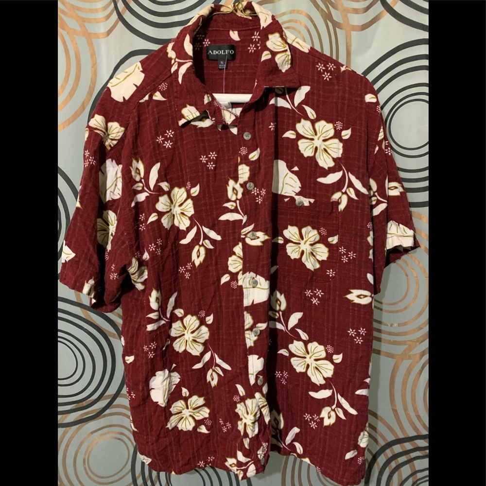 Adolfo Hawaiian Shirt Sz XL